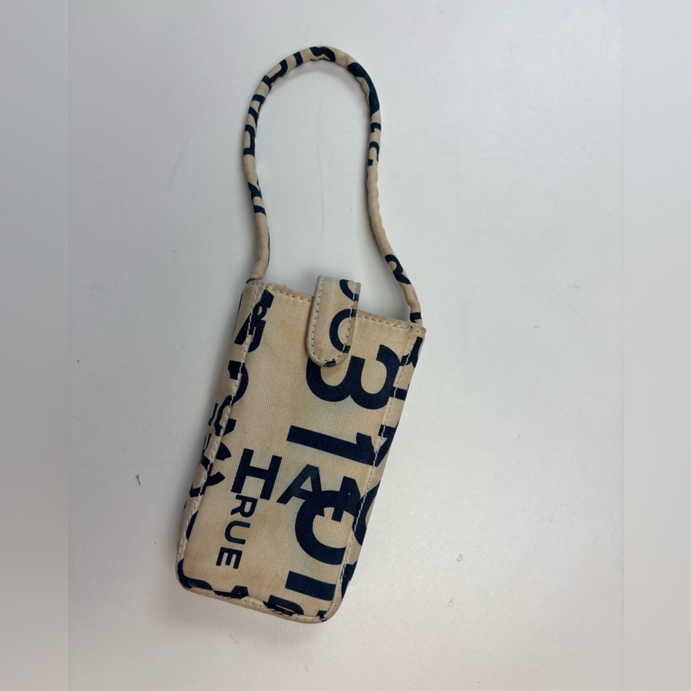 CHANEL Beige and Navy Pouch